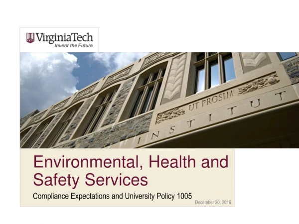 Environmental, Health and Safety Services