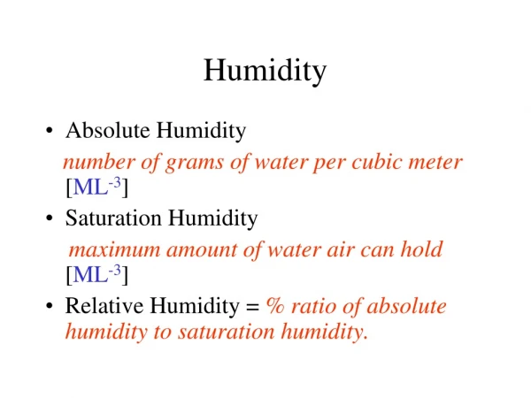 Humidity