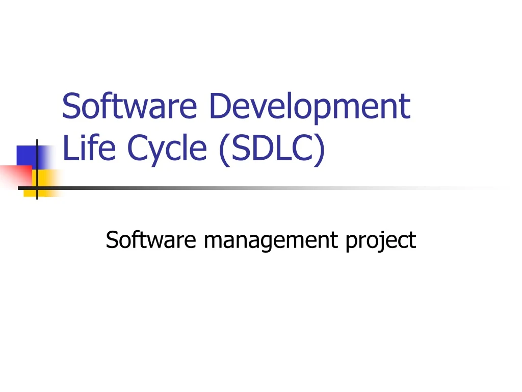 software development life cycle sdlc