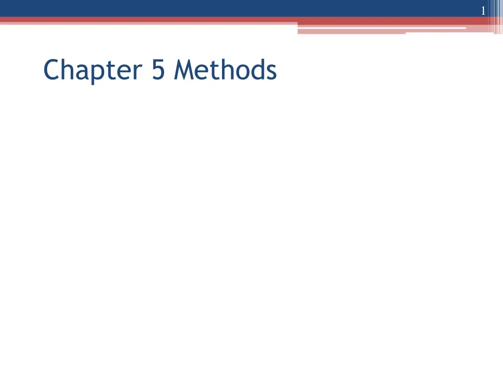 chapter 5 methods