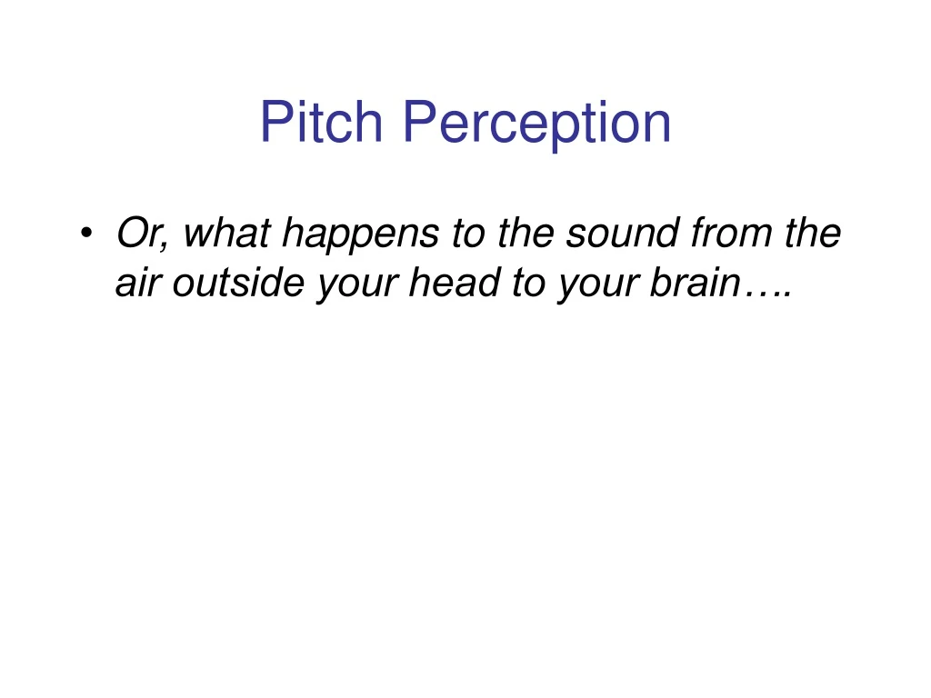 pitch perception