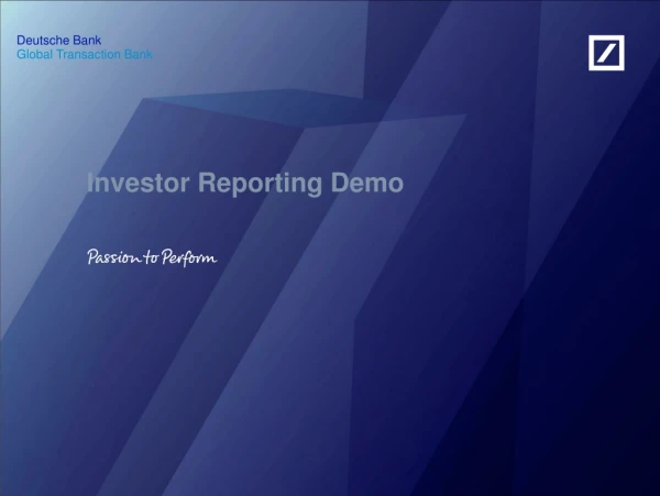 Investor Reporting Demo