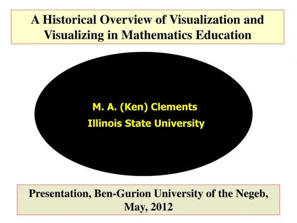 A Historical Overview of Visualization and Visualizing in Mathematics Education
