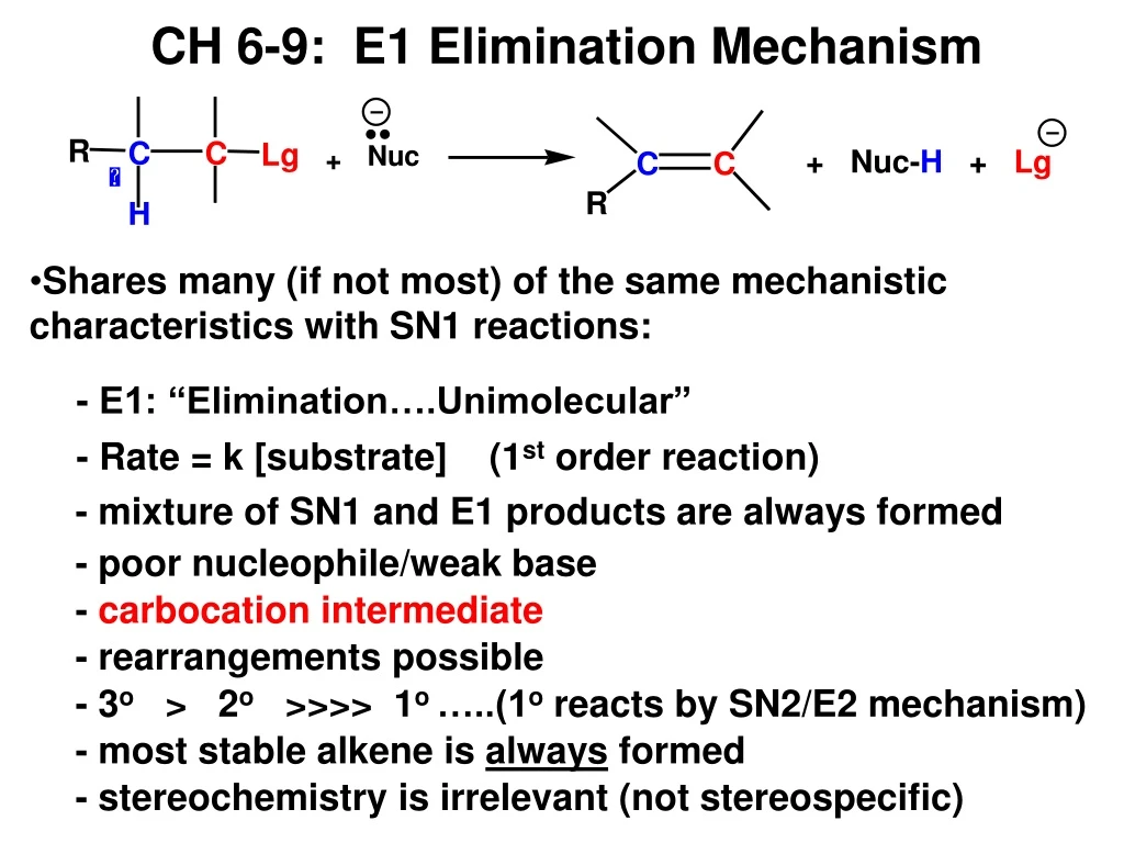 ch 6 9 e1 elimination mechanism