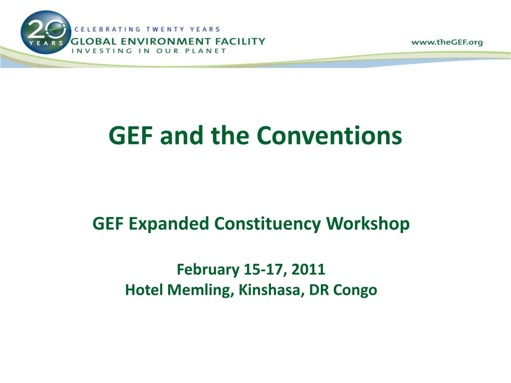 gef and the conventions