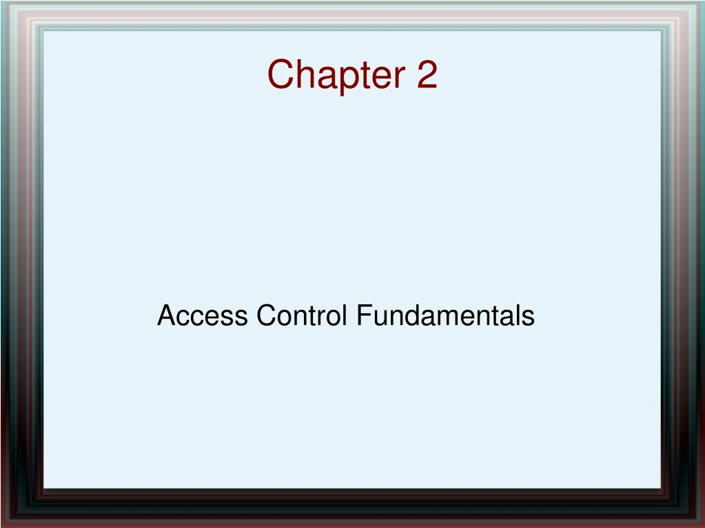 access control fundamentals