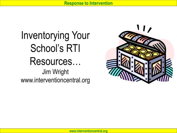 Inventorying Your  School’s RTI  Resources… Jim Wright interventioncentral