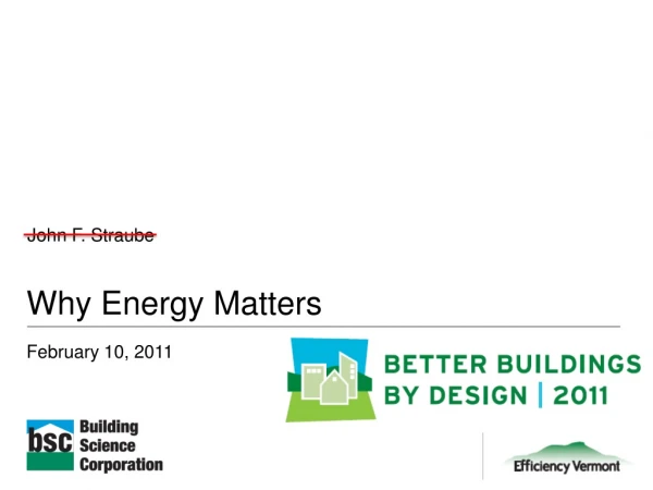 Why Energy Matters