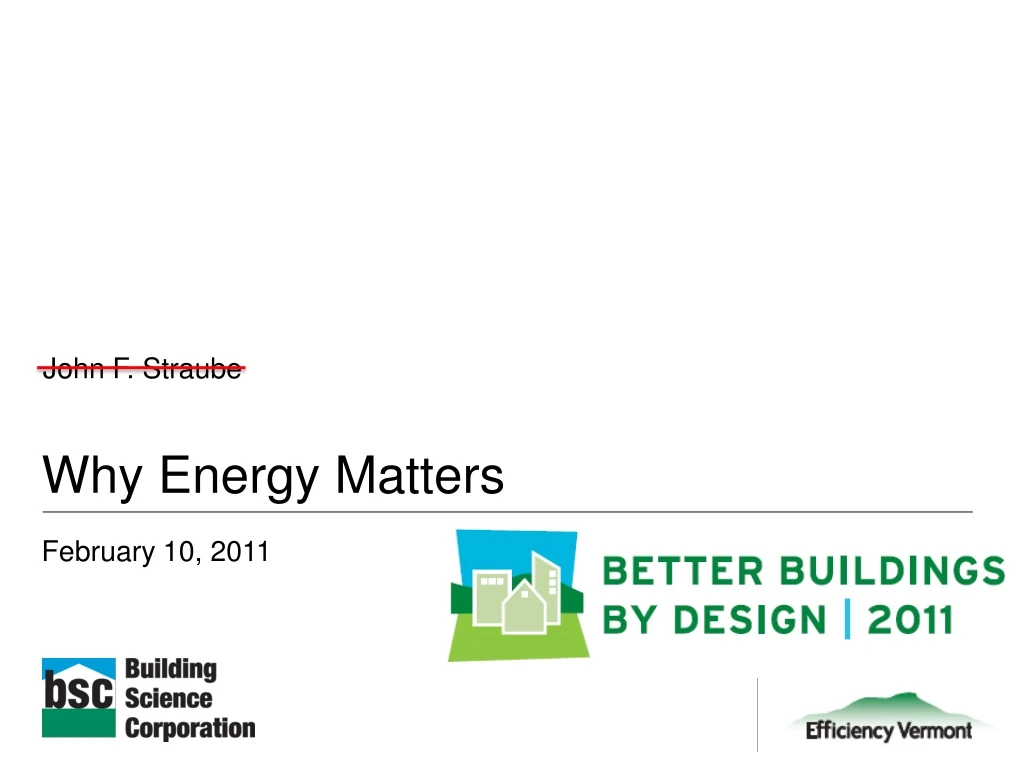 why energy matters