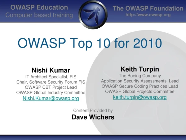 OWASP Top 10 for 2010