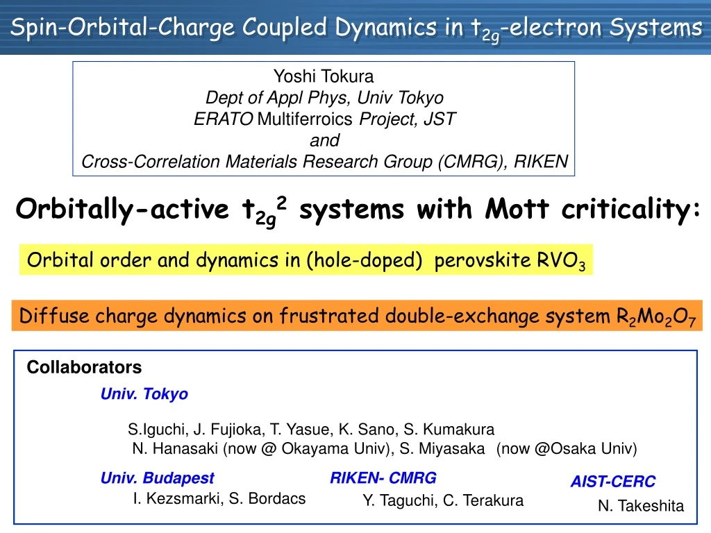 spin orbital charge coupled dynamics in t 2g electron systems