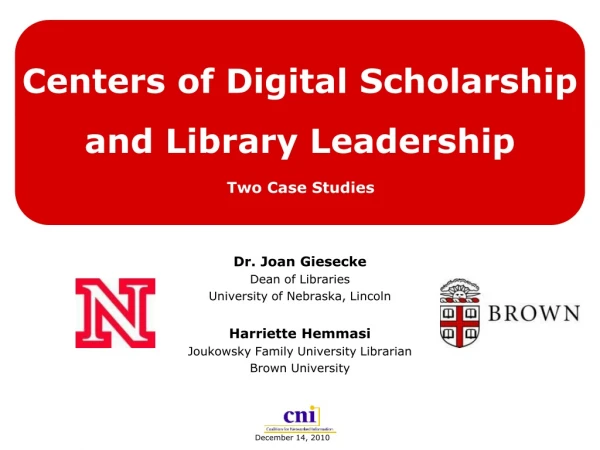 Centers of Digital Scholarship and Library Leadership