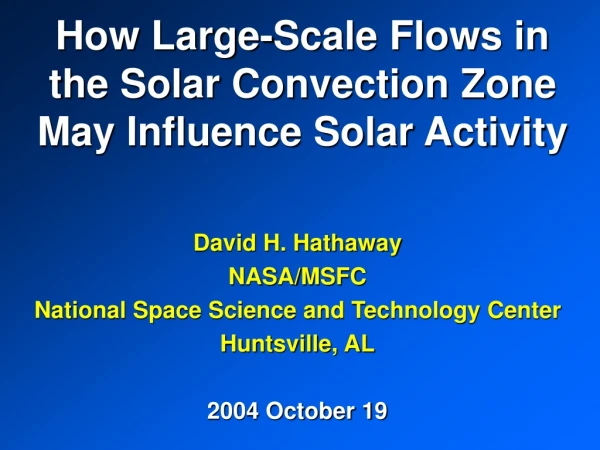 How Large-Scale Flows in the Solar Convection Zone May Influence Solar Activity