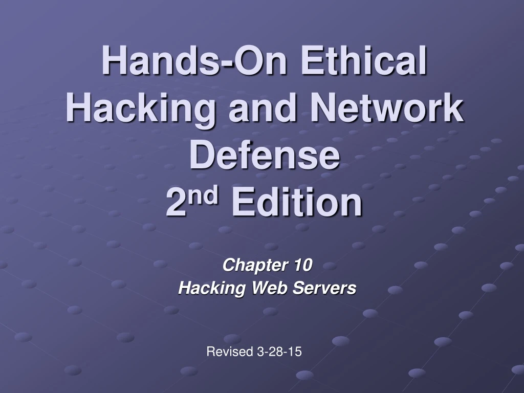 hands on ethical hacking and network defense 2 nd edition