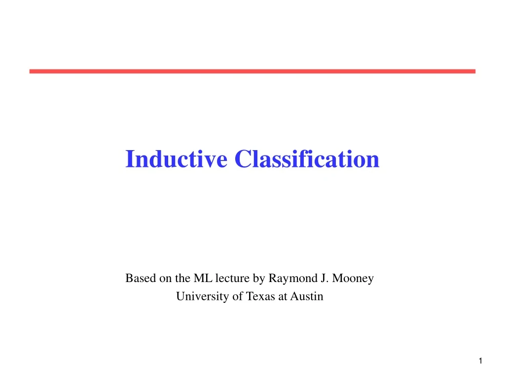 inductive classification