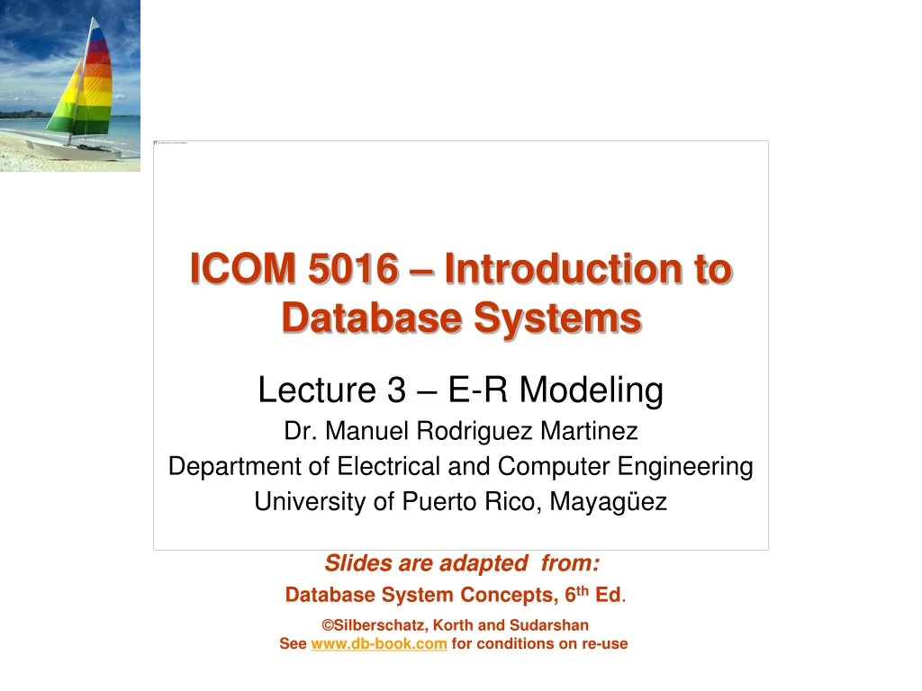 icom 5016 introduction to database systems