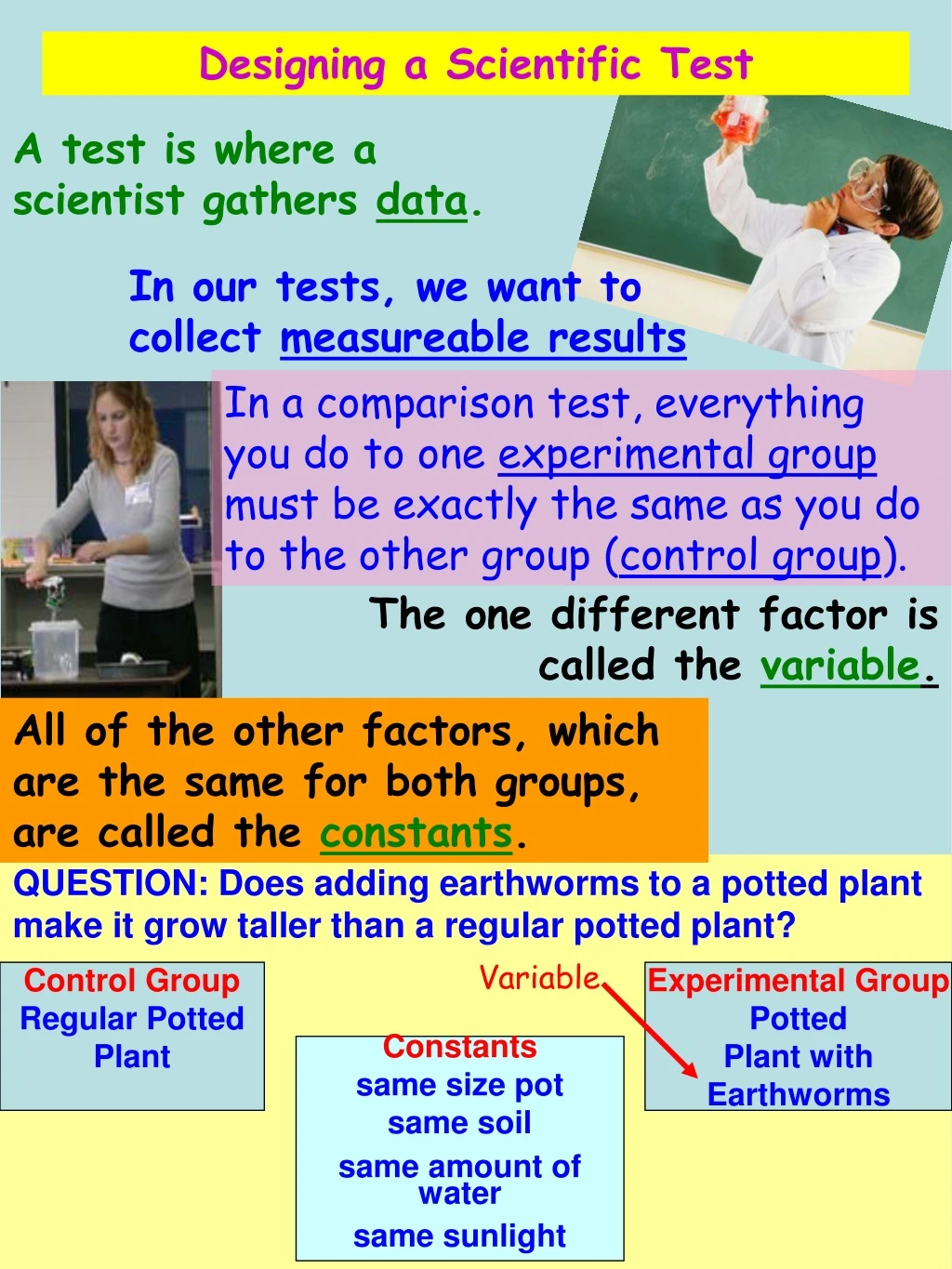 designing a scientific test