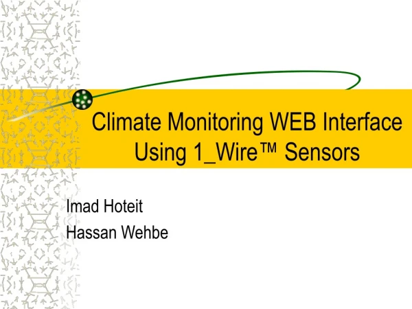 Climate Monitoring WEB Interface Using 1_Wire™ Sensors