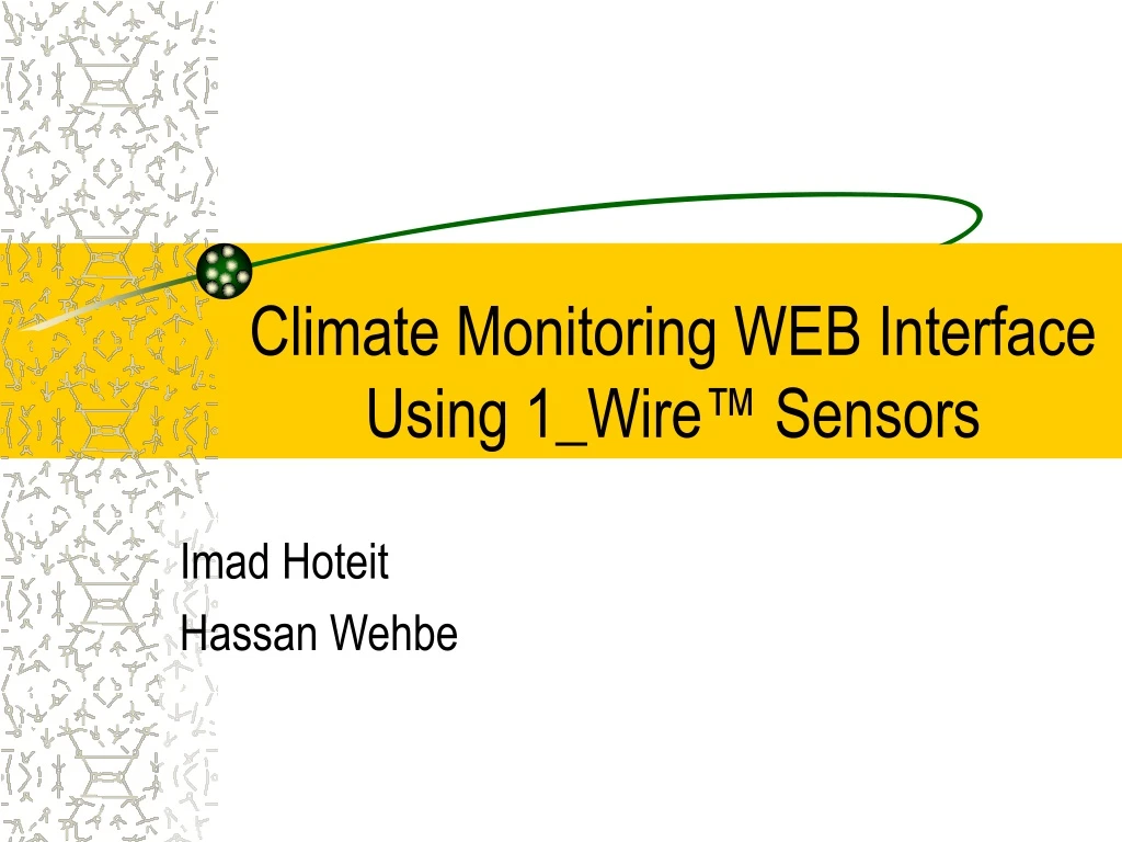 climate monitoring web interface using 1 wire sensors