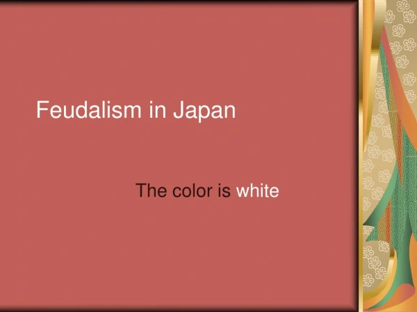 Feudalism in Japan