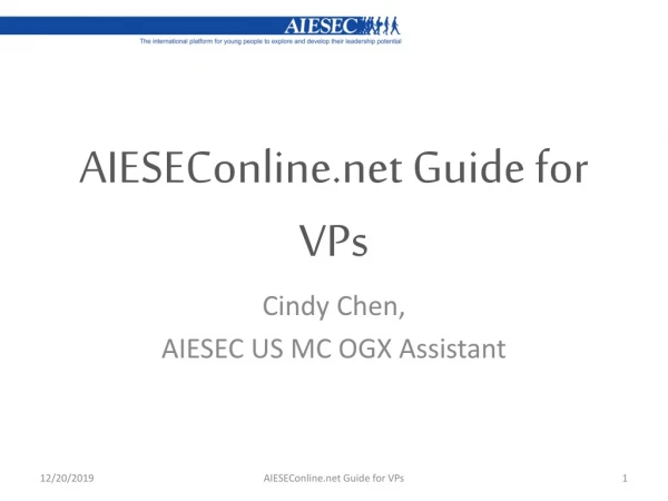 AIESEConline  Guide for VPs