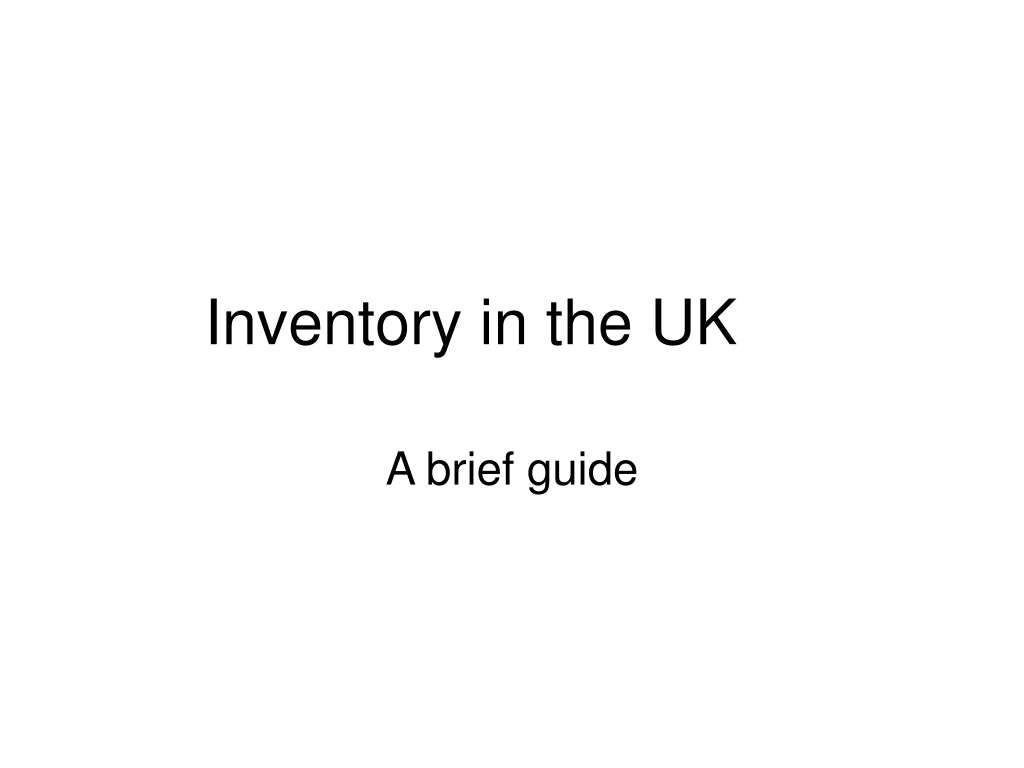inventory in the uk