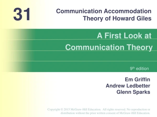 Communication Accommodation  Theory of Howard Giles