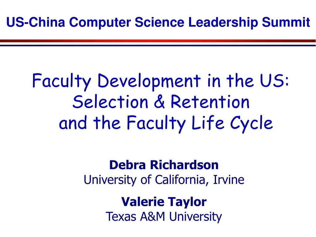 faculty development in the us selection retention and the faculty life cycle