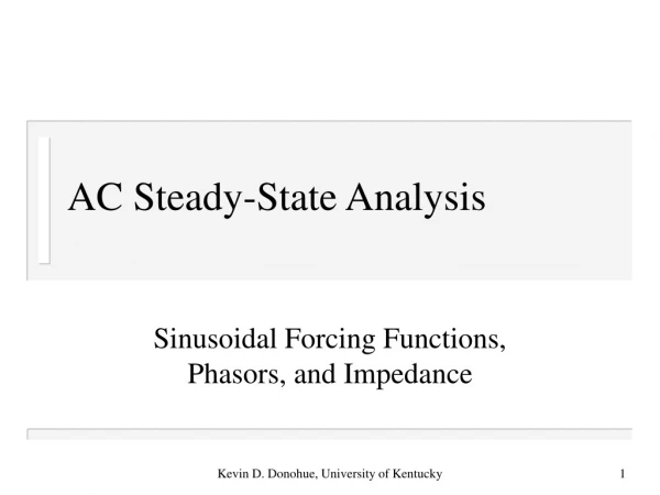 AC Steady-State Analysis