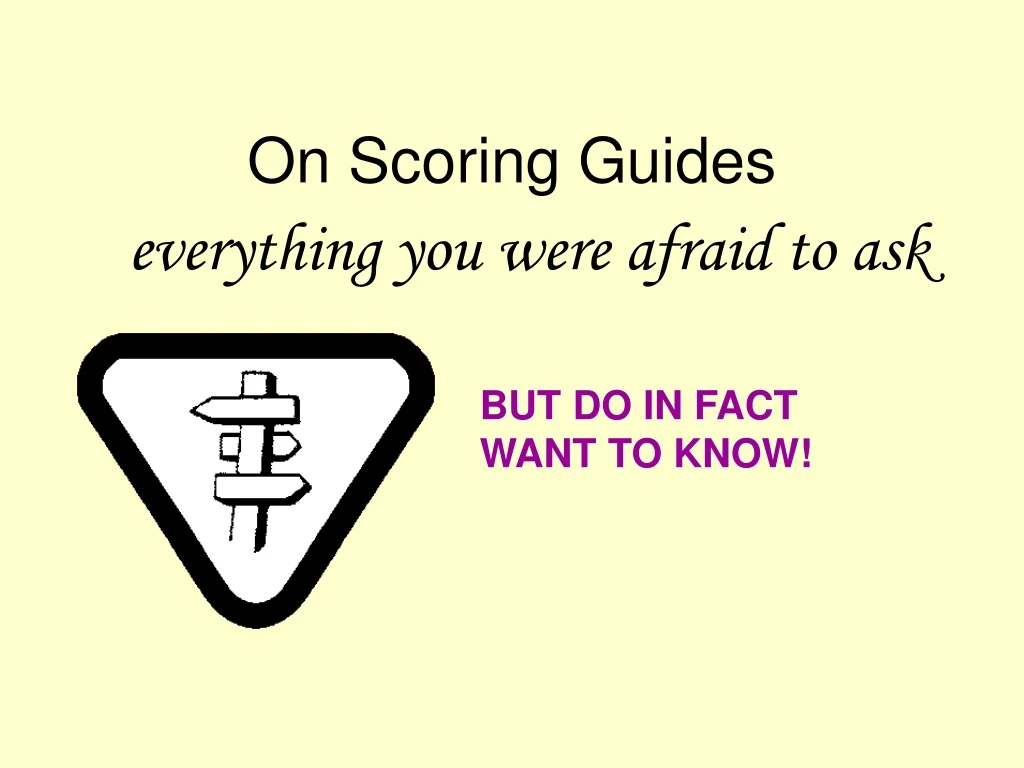 on scoring guides