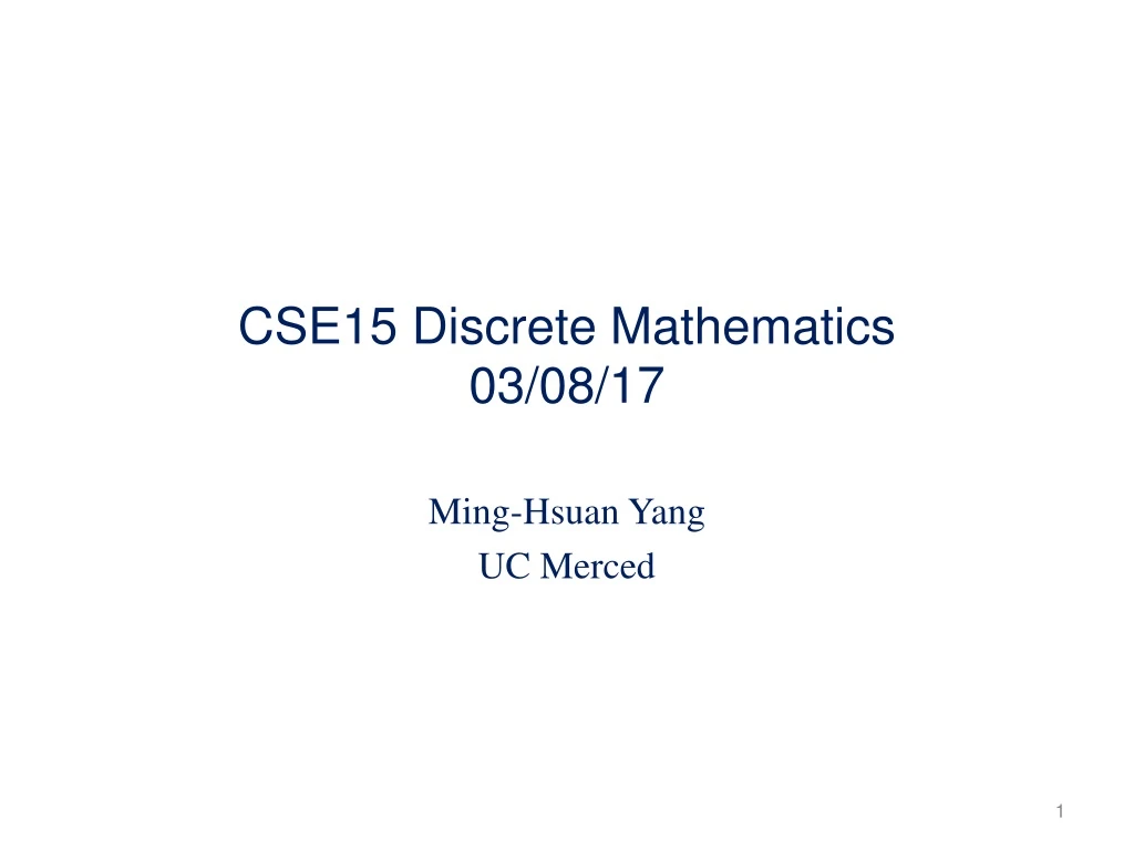cse15 discrete mathematics 03 08 17