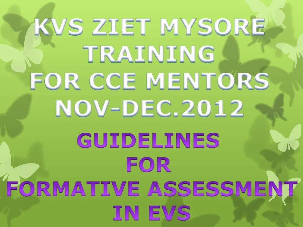 kvs ziet mysore training for cce mentors