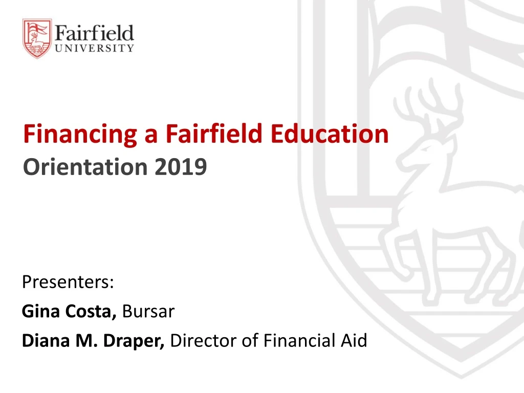 financing a fairfield education orientation 2019