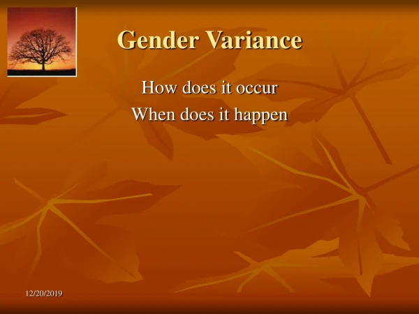 Gender Variance