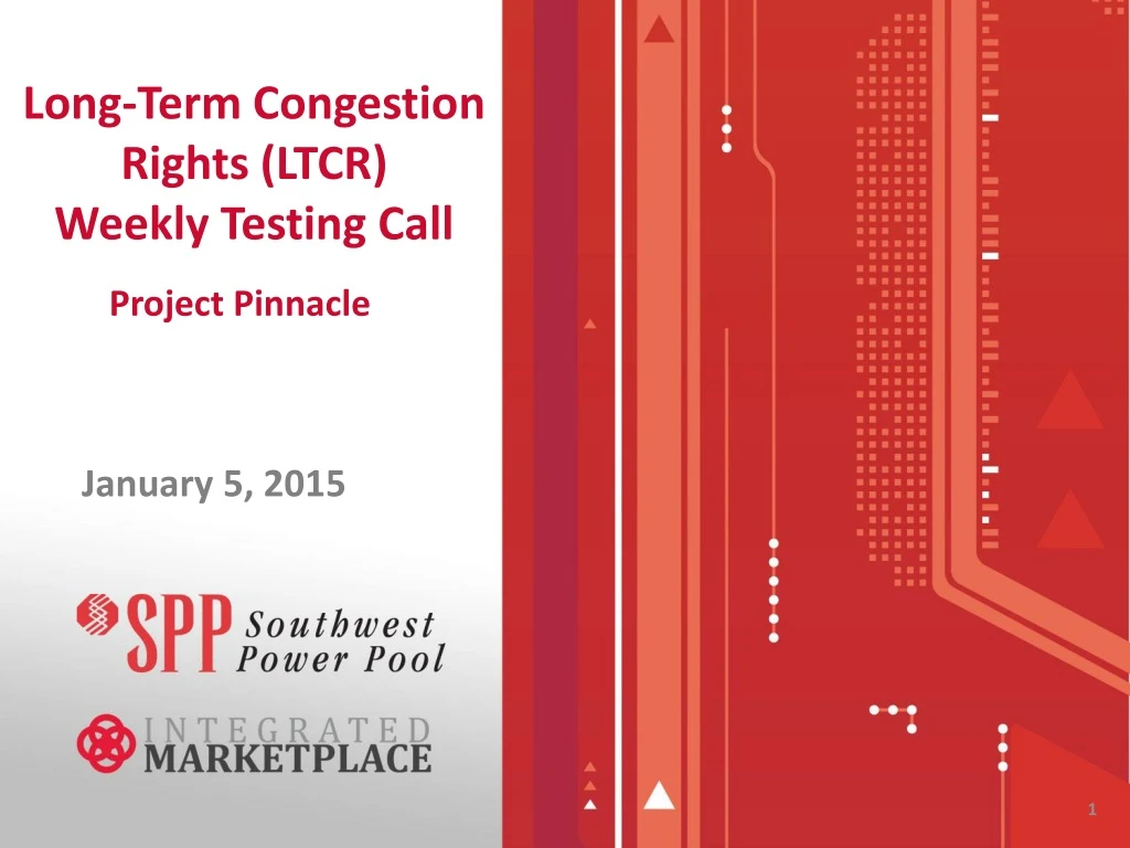 long term congestion rights ltcr weekly testing call