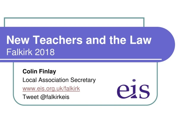 New Teachers and the Law Falkirk 2018