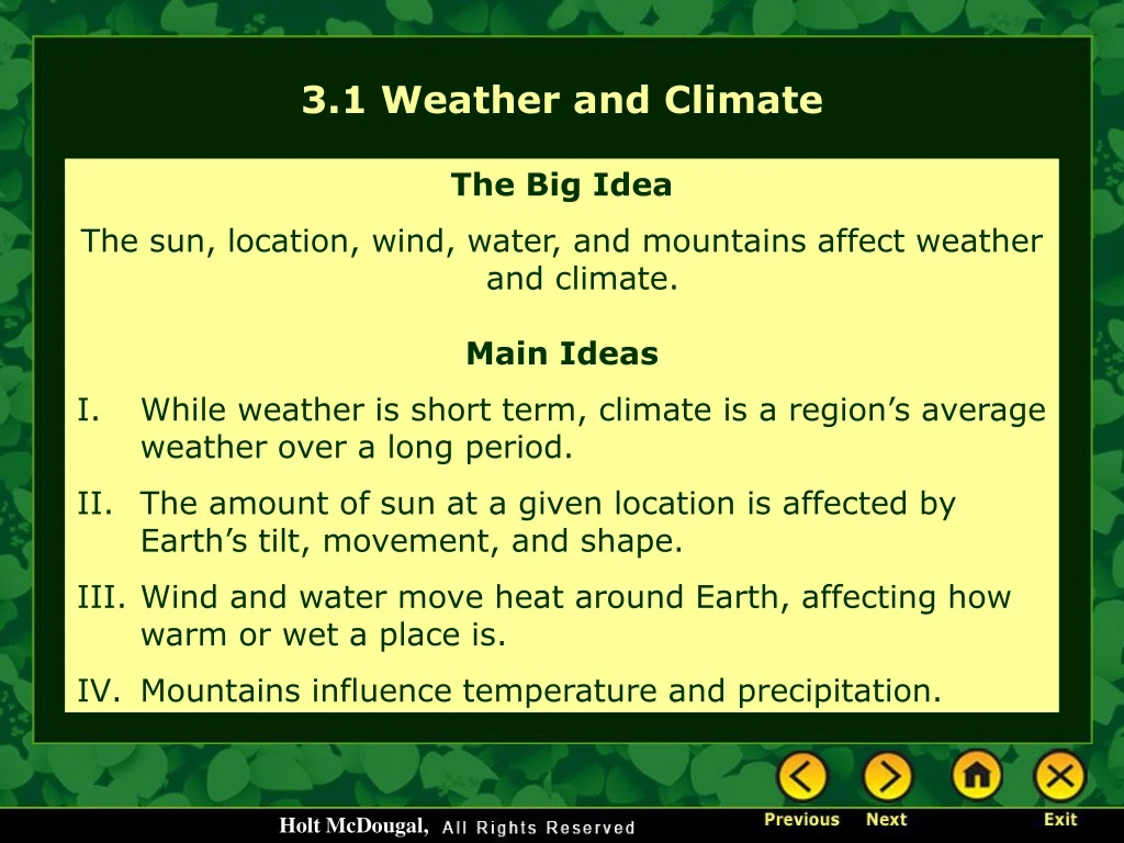 3 1 weather and climate