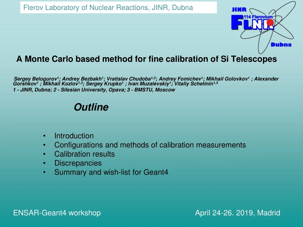 a monte carlo based method for fine calibration of si telescopes