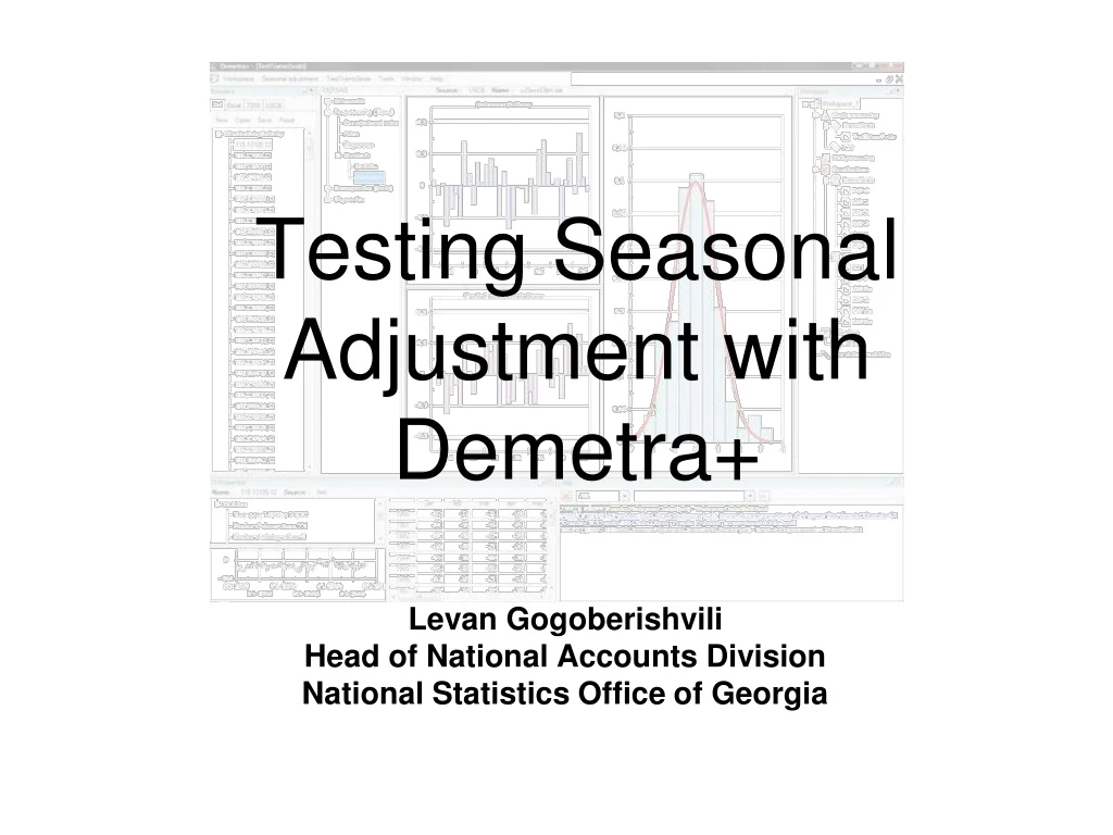 testing seasonal adjustment with demetra