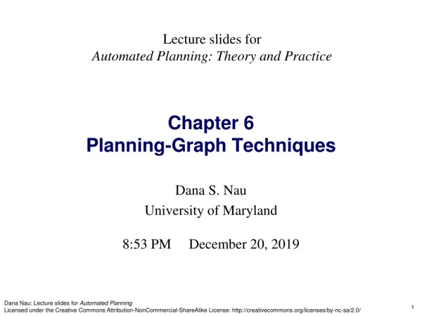 Chapter 6 Planning-Graph Techniques