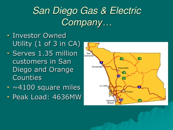 San Diego Gas &amp; Electric Company…