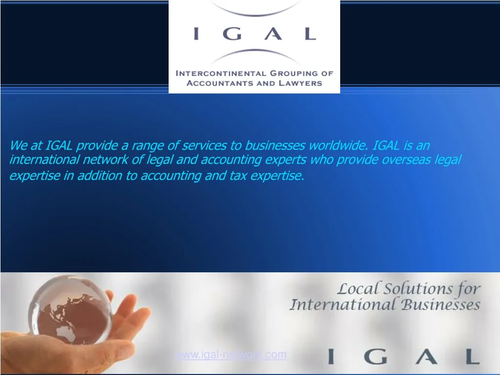 we at igal provide a range of services