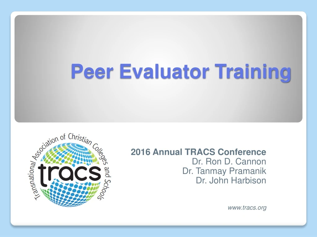 peer evaluator training