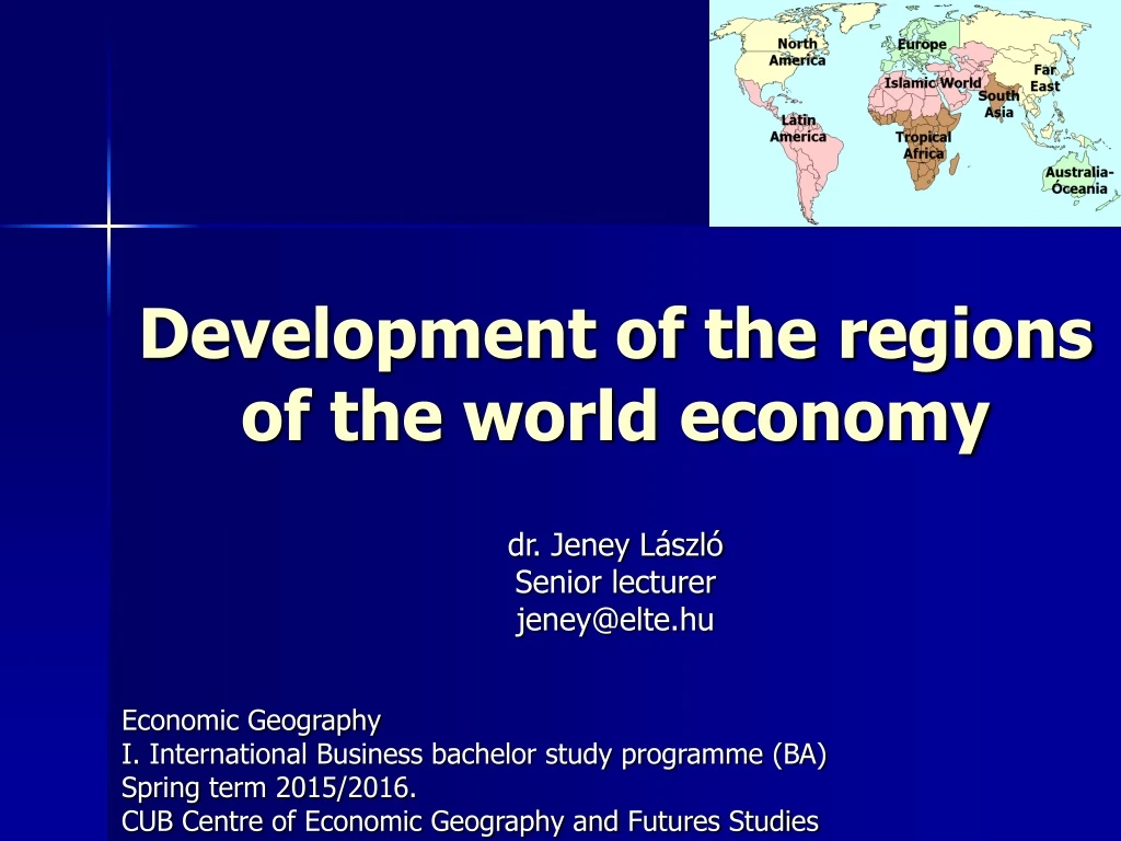 development of the regions of the world economy