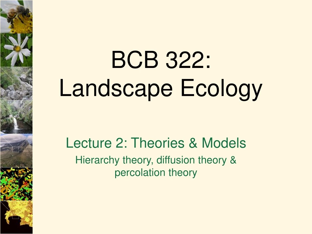 bcb 322 landscape ecology