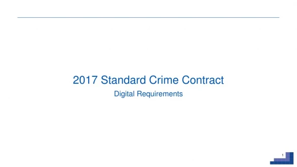 2017 Standard Crime Contract  Digital Requirements