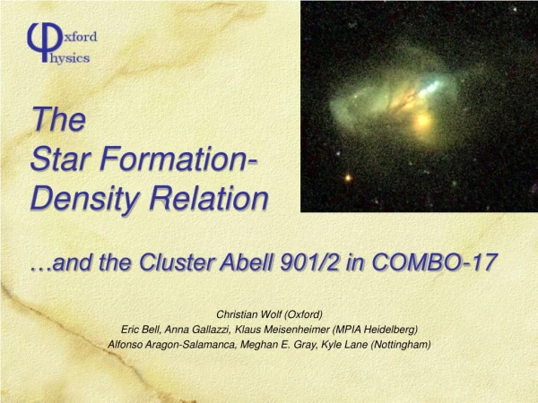 The  Star Formation- Density Relation  …and the Cluster Abell 901/2 in COMBO-17