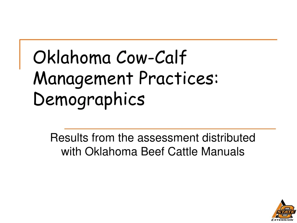 oklahoma cow calf management practices demographics
