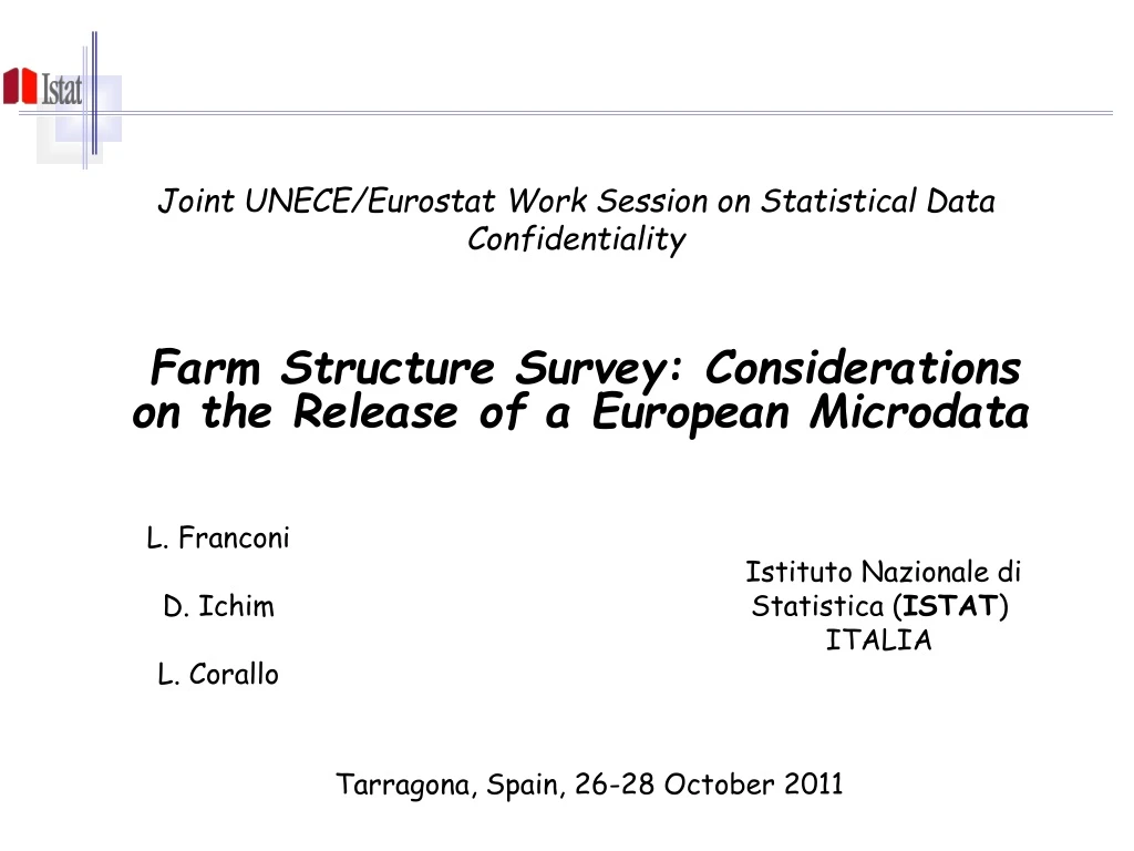 joint unece eurostat work session on statistical data confidentiality