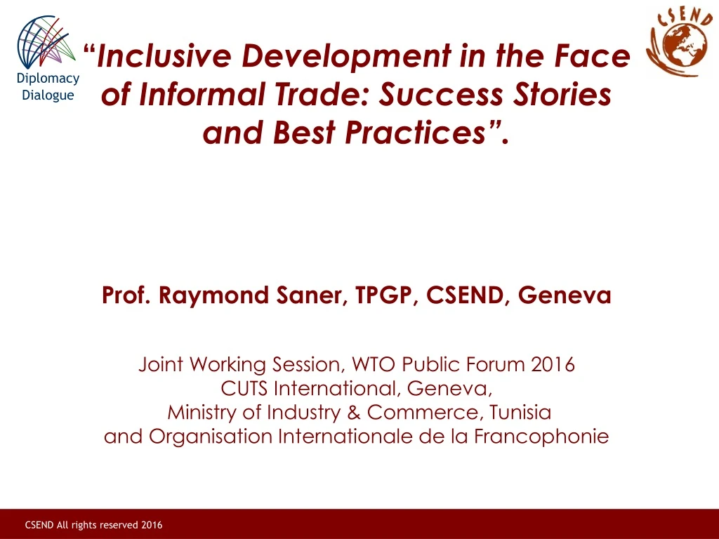 inclusive development in the face of informal